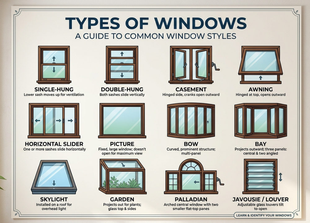 Types of Windows: Complete Guide for Homeowners